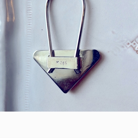 PRADA Signature Triangle Key Ring - Picture 3 of 5